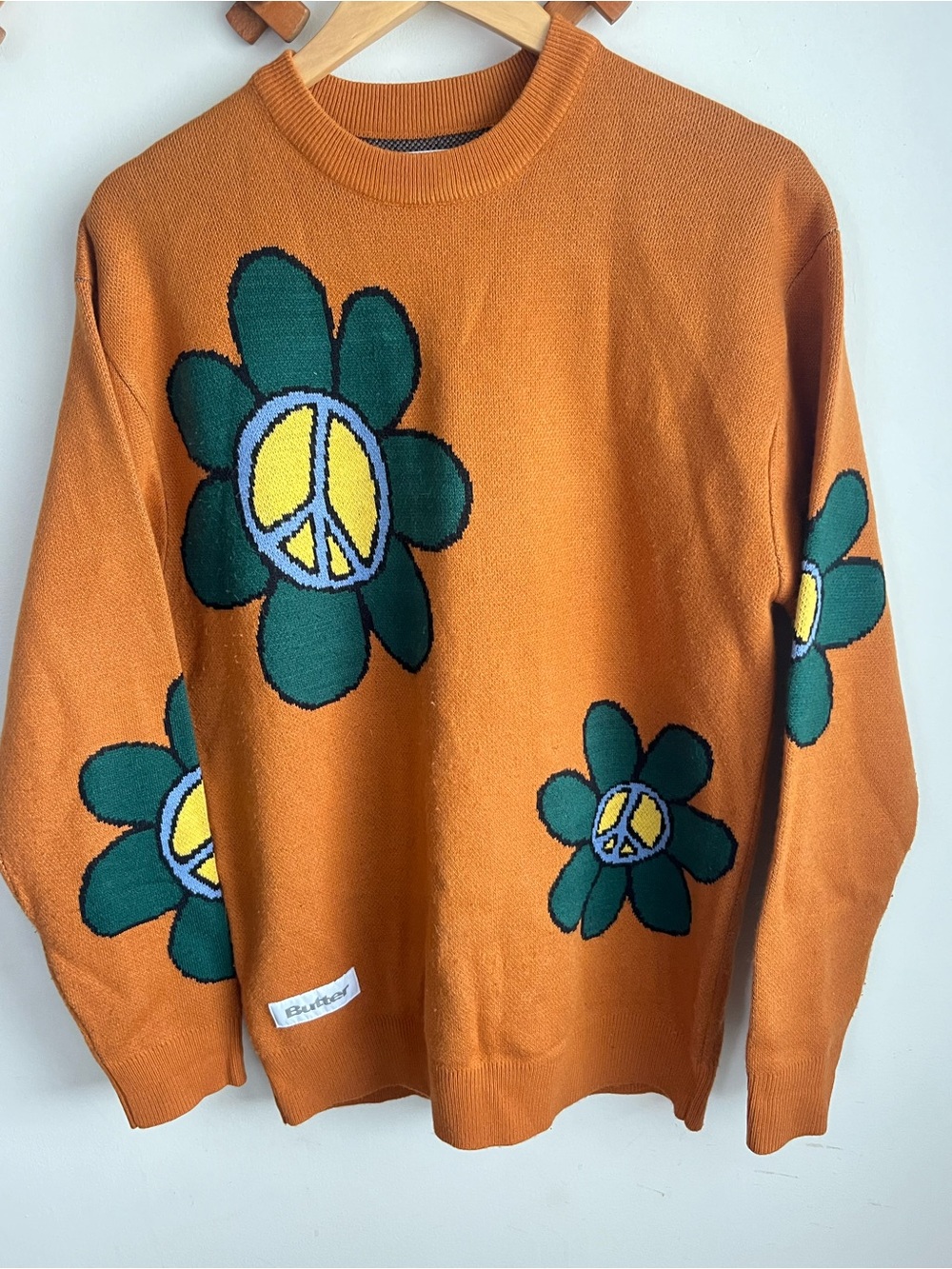 Butter Goods Skate Company Flower Knit Sweater Men’s Size Small
